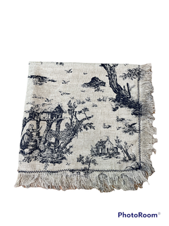 Guardanapo Toile de Jouy (Azul Marinho) - comprar online