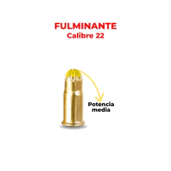 Fulminante calibre 22 color amarillo para sistemas de fijación con potencia media