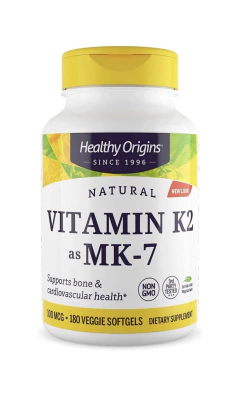 VITAMINA K2 CON MK-7 100 MG 180 CÁPSULAS VEGANAS HEALTHY ORIGINS