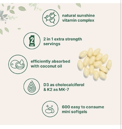 MICRO INGREDIENTS VITAMINA D3 + K2, D3 10,000 IU MÁS K2 (MK7) 200 MCG en internet