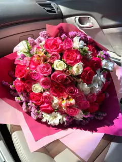 Buquê 40 rosas cor de rosa - comprar online