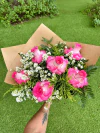 Buquê 6 Rosas cor Rosa bêbê - comprar online