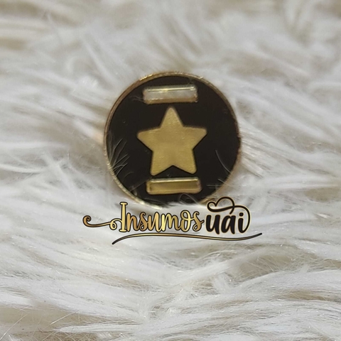 PASSANTE CÍRCULO ESTRELA DOURADO