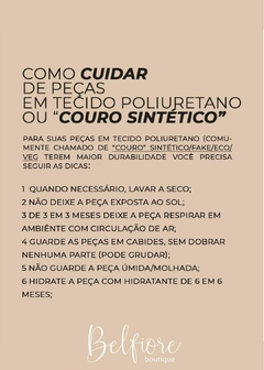 Calça couro flanelada - belfiore