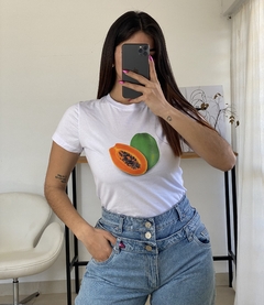 Remera Papaya Blanca