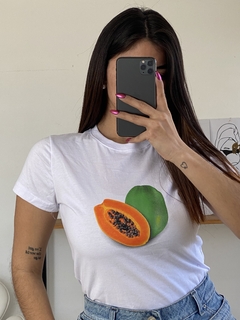 Remera Papaya Blanca - comprar online