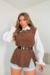 CONJUNTO CAMISA + COLETE + CINTO