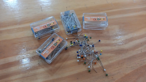 Alfileres cabeza cristal (para encaje)