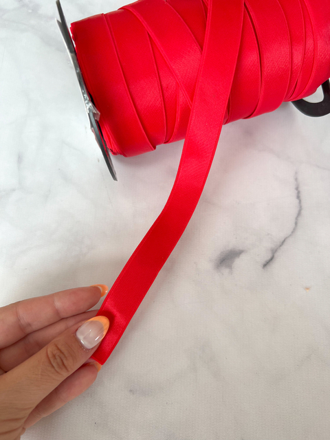 Elástico bajo-busto rasado rojo 18mm POR ROLLO (50 metros)