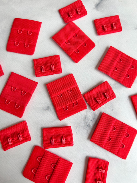 Cierre tela 30 mm rojo