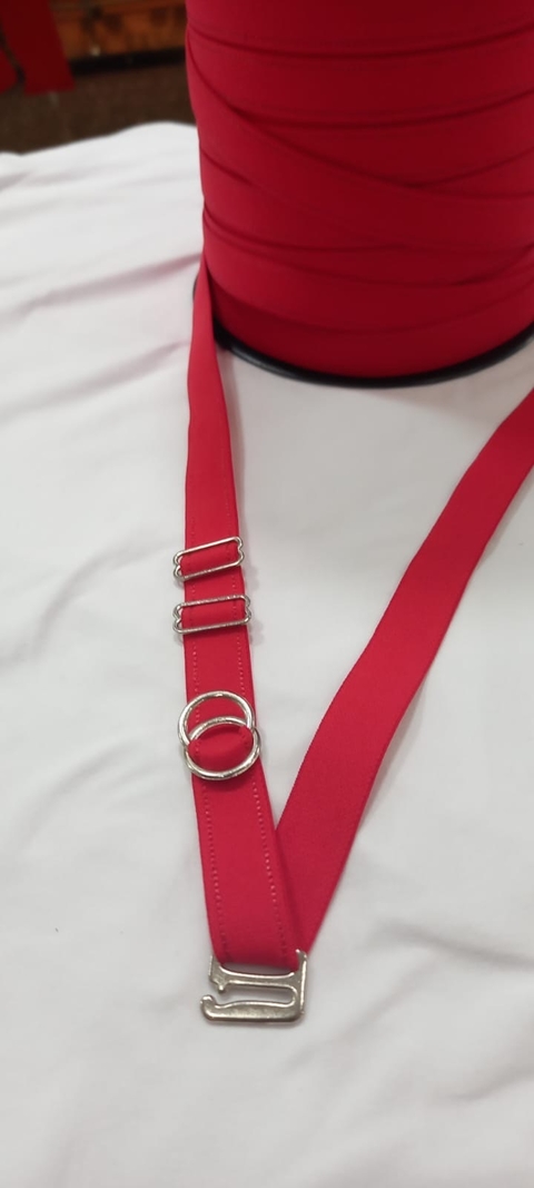 Elástico bajo-busto rojo 18mm POR ROLLO (100 mts)