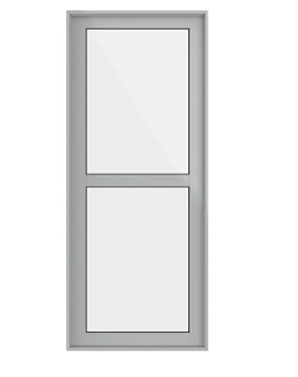 Puerta aluminio vidriada con faja - comprar online