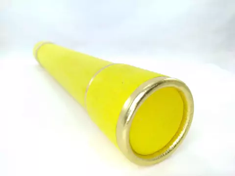 Canudo de formatura camurça amarelo com dourado | Loja de Formatura