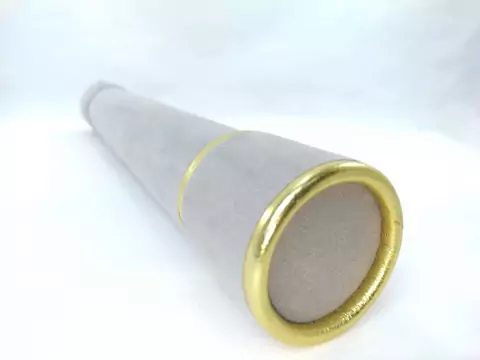 Canudo de formatura camurça cinza com dourado | Loja de Formatura