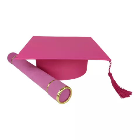 Capelo E Canudo De Formatura Pink Infantil | Loja de Formatura