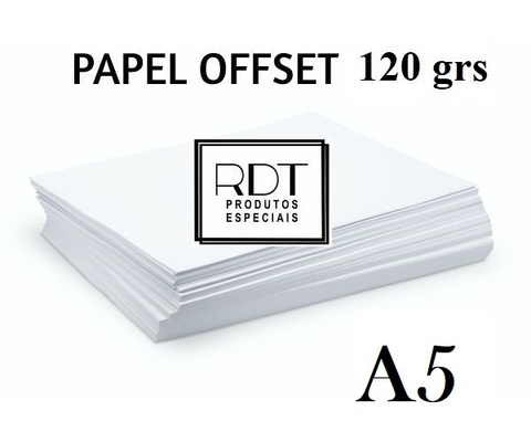 Papel Offset 120g Tamanho A5 Pacote - 1000 Folhas