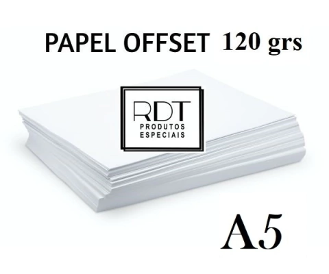 Papel Offset 120g Tamanho A5 Pacote - 500 Folhas