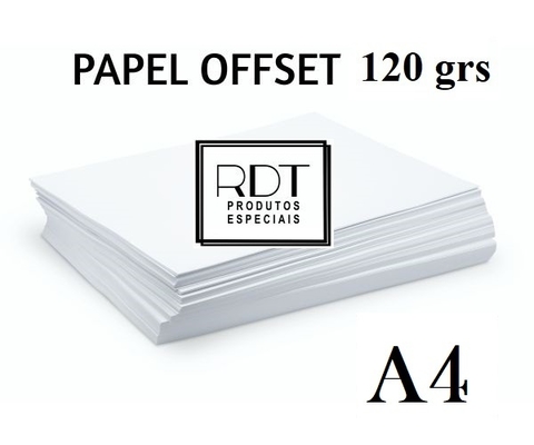 Papel Offset 120g Tamanho A4 Pacote - 500 Folhas