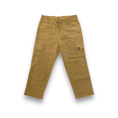 PANTALON PANA CARGO BOTA RECTA MOSTAZA