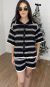 Imagem do CONJUNTO BLUSA POLO/SHORT LISTRAS AJ