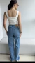 CALÇA JEANS WIDE LEG ELASTANO CJ - loja online