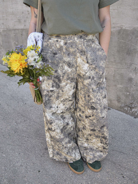 PALAZZO ELENA GABARDINA ESTAMPADA - comprar online