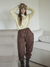 PANT HYGGE GABARDINA CHOCOLATE - comprar online