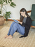 PANT HYGGE GABARDINA AZUL en internet