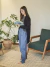 PANT HYGGE GABARDINA AZUL en internet