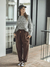 PANT HYGGE GABARDINA CHOCOLATE - Z I B A H