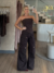 Corset assimétrico marrom - comprar online