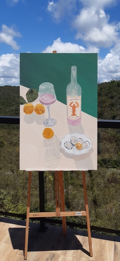 Dia de verão - Pintura em tela com chassis na internet