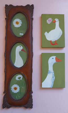 Quadrinho pato com flor - comprar online