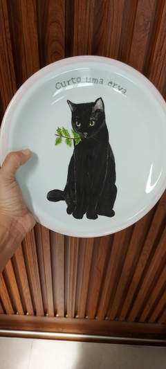 Porcelana - Curto uma erva - versão gato - comprar online