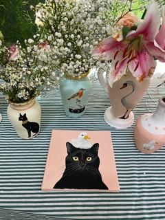 Vaso médio: pássaro contemplativo na internet