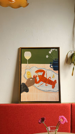 A vingança da lagosta - Pintura em tela com moldura - comprar online
