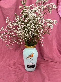 Vaso médio: pássaro contemplativo - comprar online