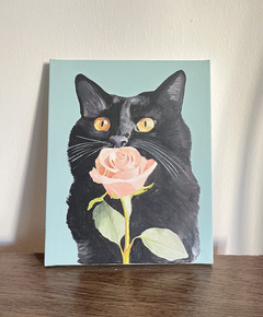 Gatinho apreciador de rosas na internet