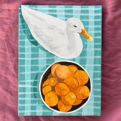 Patinho e tangerinas