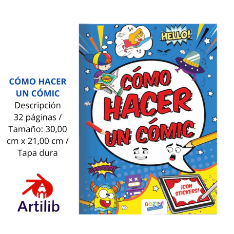 Libro ARTEMISA para colorear COMO HACER UN COMIC (3953)