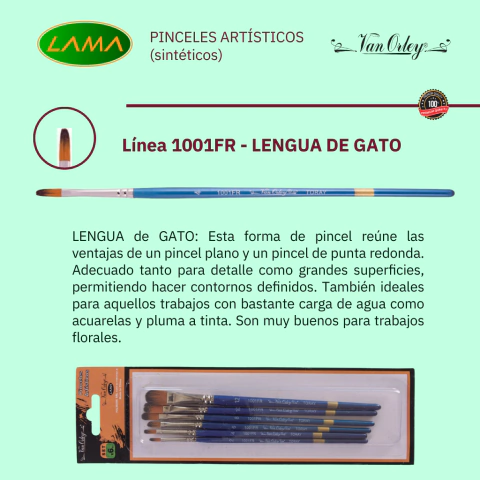 Pincel sintético lengua de gato n°0 (2667)