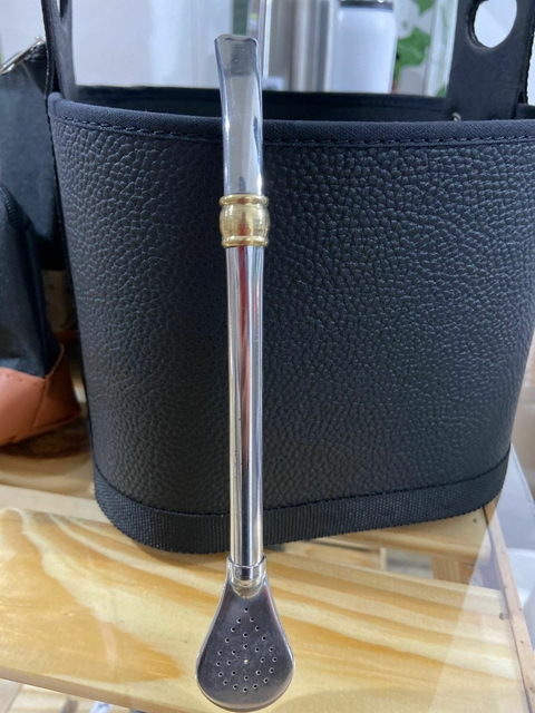 Bombilla pico loro acero con palita