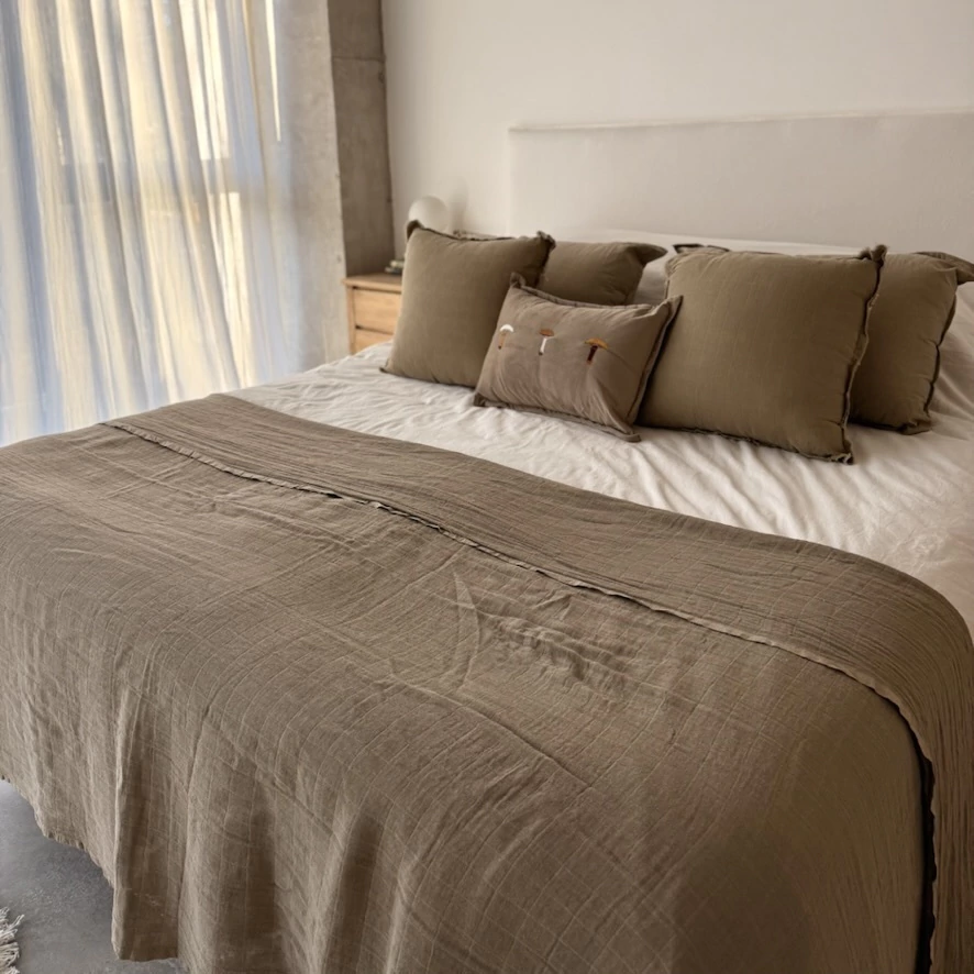 Pie de cama gasa Visón