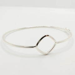 Bracelete Rígido Quadrado Prata 925 - PratasArcanjo