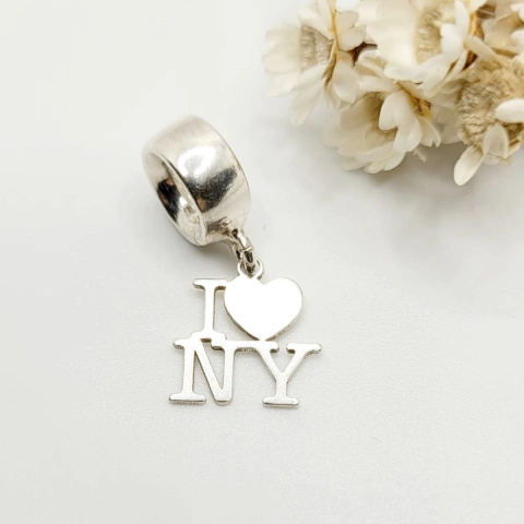Berloque I Love NY Prata 925
