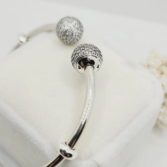 Bracelete Berloqueira Bolas Prata 925 - comprar online