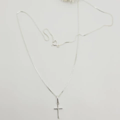 Colar Cruz 1,3cm 40cm Prata 925 - PratasArcanjo