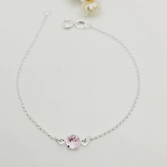 Pulseira Ponto de Luz Rosa 18cm na internet