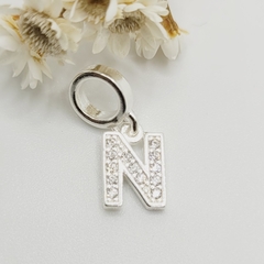 Berloque Letra N Prata 925 - comprar online