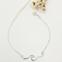 Pulseira Onda 15+5cm Prata 925